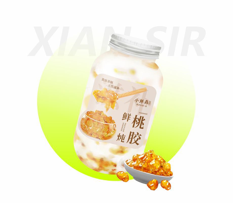 桃胶牛乳茶