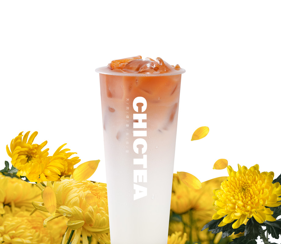 菊花普洱奶茶-中杯