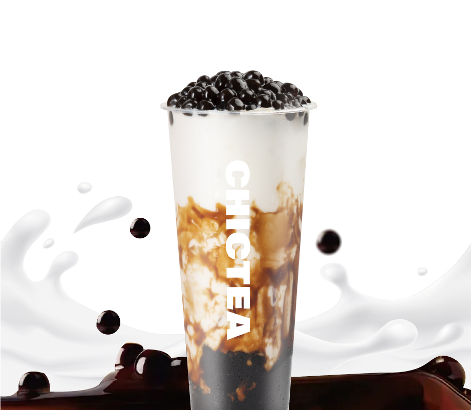 黑糖珍珠奶绿-大杯
